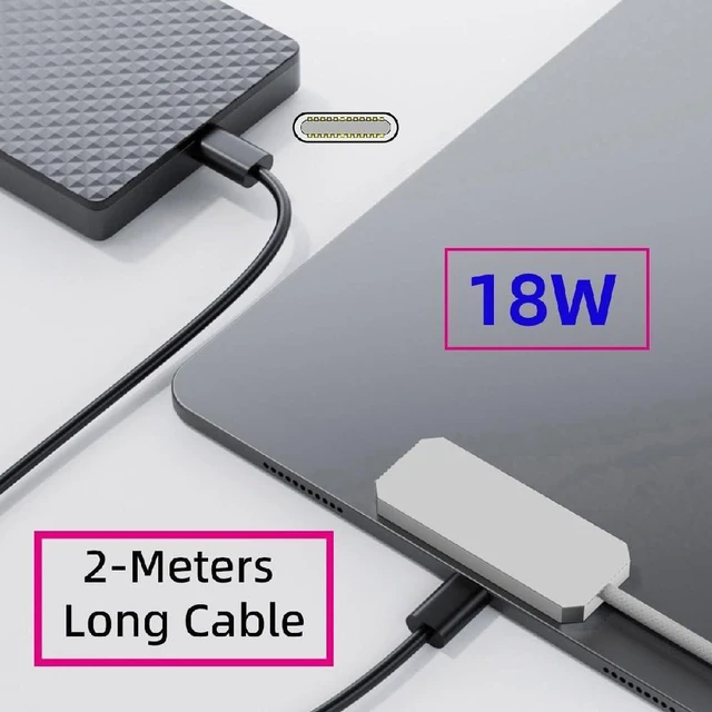 Alt view image 7 of 7 - AJMRTC USB-C to Magnetic Charge Cable 18W Fast Charging Smart Connector, 2M Alloy Magnetic Charging Cord Compatible with iPad Air 10.9" & 11" M2 M3 2020-2025, iPad Pro 11" 2018-2022, Magnetic Charger