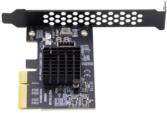 Main image of AJMRTC 20Gbps USB 3.2 Gen2x2 PCIe 4X Express Card Adapter, PCIe 4X to USB-C & Type-E IDC Front Header, 20Gbps High Speed Internal Type-E Header Output for Desktop Motherboard, Add USB3.2 Gen2x2 Port