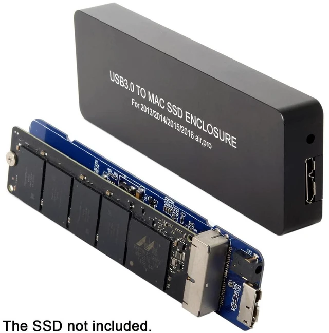 Alt view image 5 of 7 - AJMRTC USB-C to 16+12 Pin SSD Enclosure, Portable External HDD Case for MacBook Air Pro 2013 2014 2015 2016 A1465 A1466 A1502 A1398 Original SSD, USB Type-C Portable Storage Box
