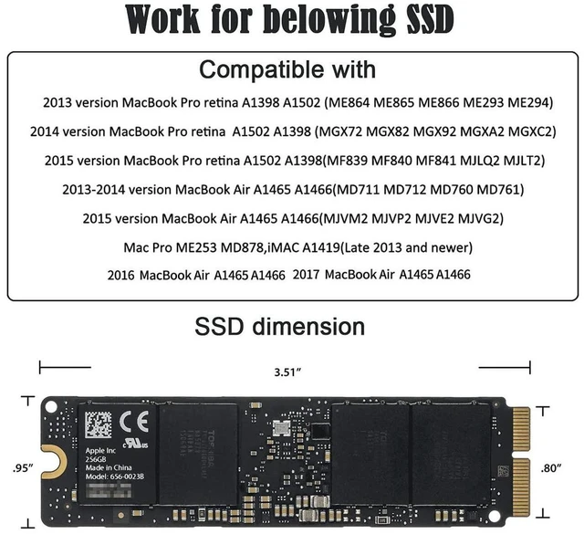 Alt view image 3 of 7 - AJMRTC USB 3.0 to 16+12 Pin SSD Enclosure, External Mobile Hard Drive Case for MacBook Air Pro 2013 2014 2015 2016 2017 A1465 A1466 A1502 A1398 16+12Pin SSD, Portable Storage Adapter Box