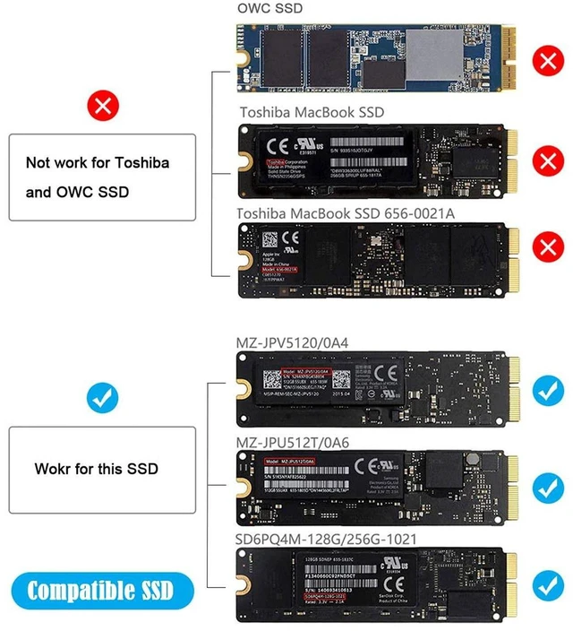 Alt view image 6 of 7 - AJMRTC USB 3.0 to 16+12 Pin SSD Enclosure, External Mobile Hard Drive Case for MacBook Air Pro 2013 2014 2015 2016 2017 A1465 A1466 A1502 A1398 16+12Pin SSD, Portable Storage Adapter Box