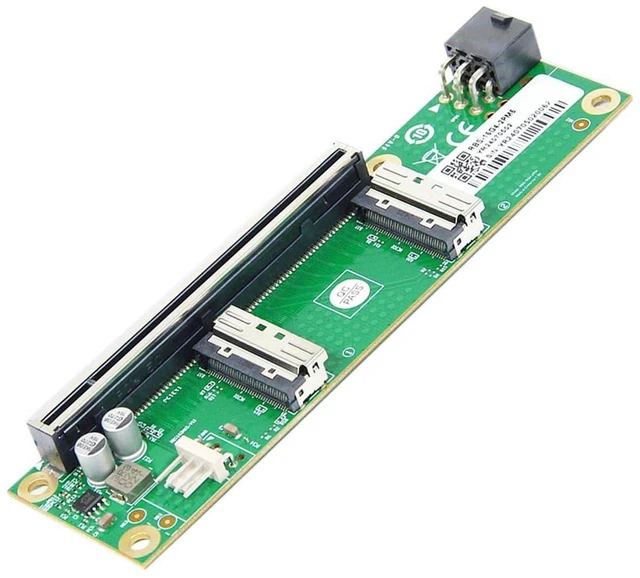 Main image of AJMRTC 2-Port 74Pin PCIe 16X to PCIe 5.0 MCIO 8i SFF-TA-1016 Adapter, Mini Cool Edge IO Female PCI Expansion Card with 6Pin GPU Power Port, for Graphics Card & High-Speed Storage Expansion