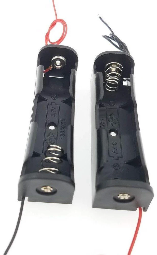 Alt view image 2 of 4 - AJMRTC 10Pcs 18650 Battery Holder, Plastic 18650 Battery Clip Storage Case, Single Cell 18650 Battery Mount Holder with Metal Spring Contacts for DIY Electronics, LED Lights, Circuit Projects