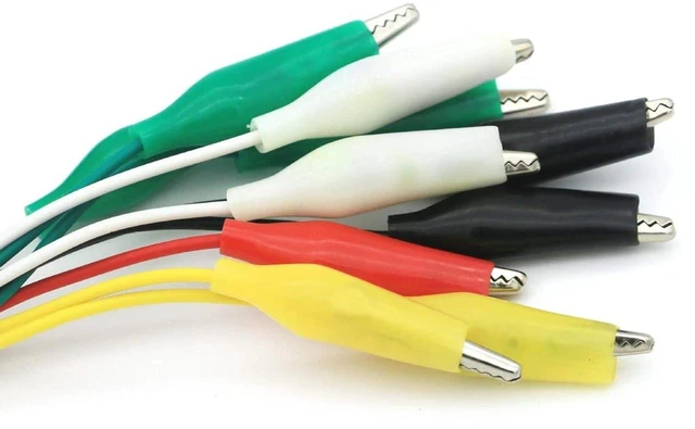 Alt view image 6 of 6 - AJMRTC 10Pcs Alligator Clips Set, Electrical Crocodile Test Clamps with Test Lead Probe, Insulated Boot Alligator Clips for Multimeter, Circuit Testing, Electrical Experiment, DIY Electronic Repair