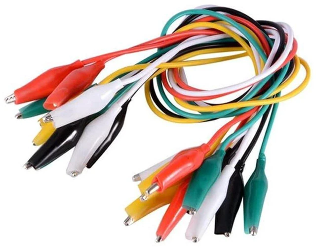 Alt view image 4 of 6 - AJMRTC 10Pcs Alligator Clips Set, Electrical Crocodile Test Clamps with Test Lead Probe, Insulated Boot Alligator Clips for Multimeter, Circuit Testing, Electrical Experiment, DIY Electronic Repair