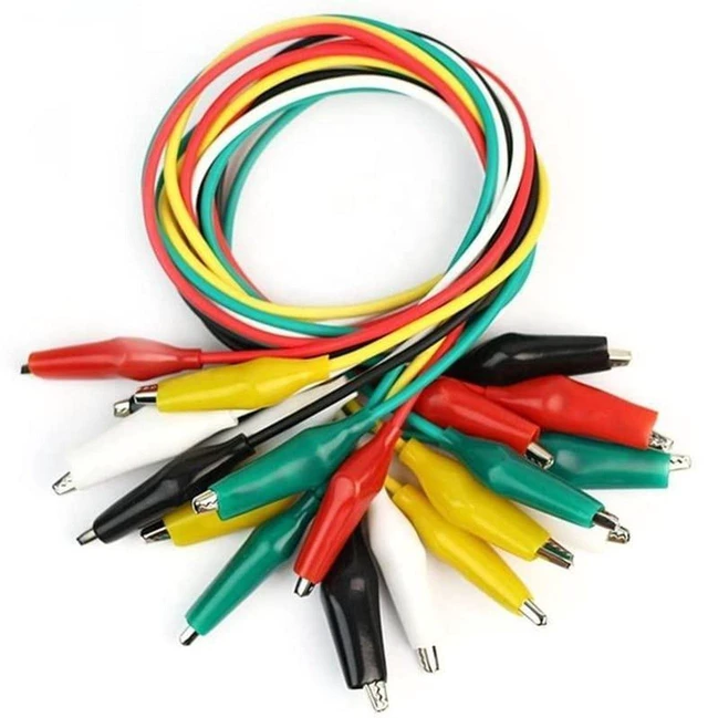 Alt view image 2 of 6 - AJMRTC 10Pcs Alligator Clips Set, Electrical Crocodile Test Clamps with Test Lead Probe, Insulated Boot Alligator Clips for Multimeter, Circuit Testing, Electrical Experiment, DIY Electronic Repair