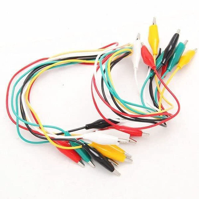 Alt view image 5 of 6 - AJMRTC 10Pcs Alligator Clips Set, Electrical Crocodile Test Clamps with Test Lead Probe, Insulated Boot Alligator Clips for Multimeter, Circuit Testing, Electrical Experiment, DIY Electronic Repair
