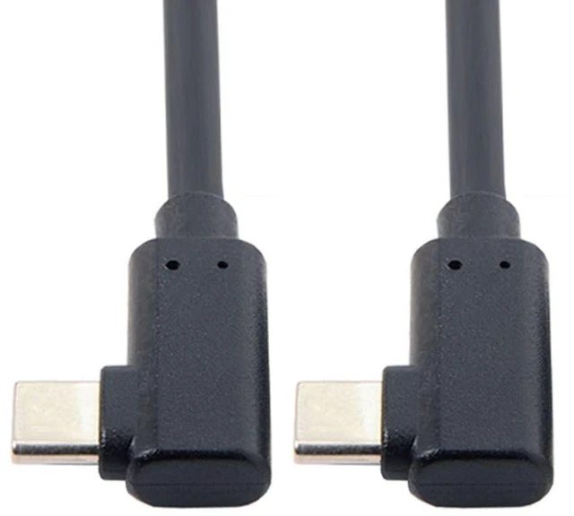 Alt view image 7 of 7 - AJMRTC USB C to USB C Cable, USB 3.1 Gen 2 10Gbps 90 Degree Angled Male to Male PD 65W Fast Charging Cord, 1.0M Right Angle USB-C Extension Cable for Laptop, Tablet, Smartphone, Portable SSD