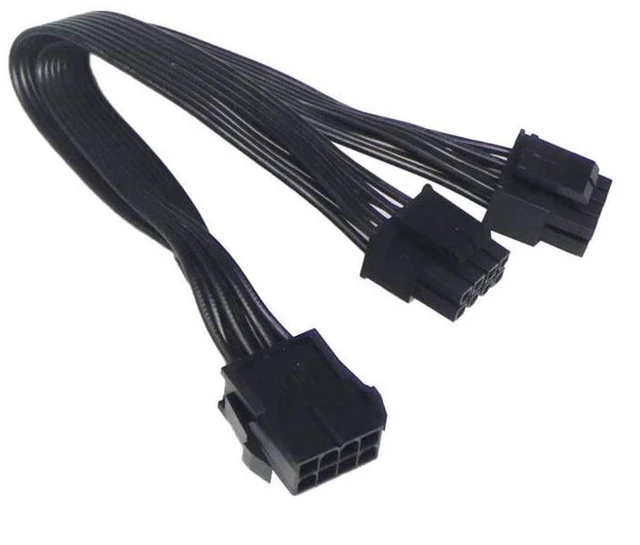 Alt view image 4 of 7 - AJMRTC JMT CPU Power Y Splitter Cable, 8Pin to Dual 8Pin CPU Power Extension Cord 30cm, 12V Motherboard CPU Power Adapter Cable, 8 Pin 1 to 2 Way Splitter for PC Motherboard CPU Power Supply