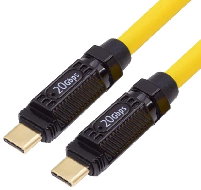 Main image of AJMRTC USB C to USB C Cable, Male to Male 20Gbps 8K@60Hz Video Data Cord, PD 140W Fast Charging Cable with Charging Indicator Light, 0.65FT / 0.2M Short USB-C Cable for Laptop, Power Bank, Portable