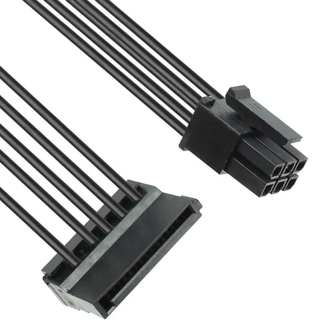 Main image of AJMRTC 40CM 6Pin to SATA SSD Power Cable, Desktop PSU Expansion Wire for DELL Vostro 3070 3670 3967 3977 3980, 6 Pin to SATA Hard Drive Power Adapter Cord for Internal Storage Upgrade