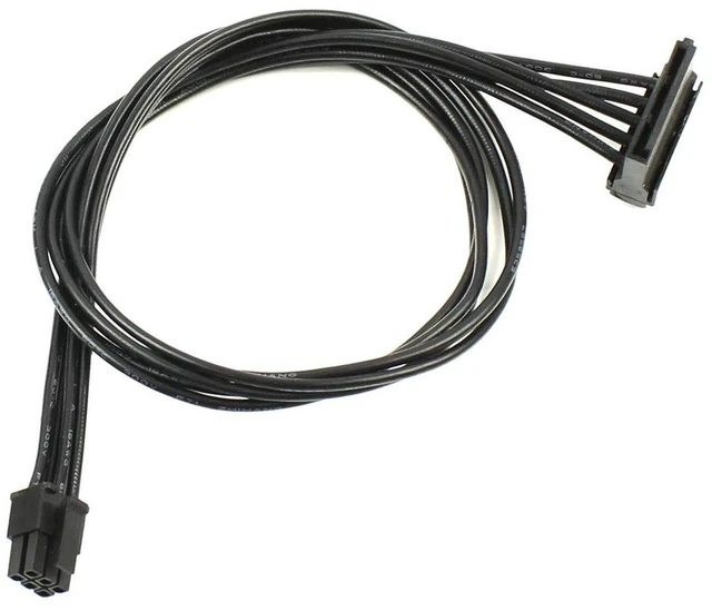 Alt view image 6 of 6 - AJMRTC 40CM 6Pin to SATA SSD Power Cable, Desktop PSU Expansion Wire for DELL Vostro 3070 3670 3967 3977 3980, 6 Pin to SATA Hard Drive Power Adapter Cord for Internal Storage Upgrade