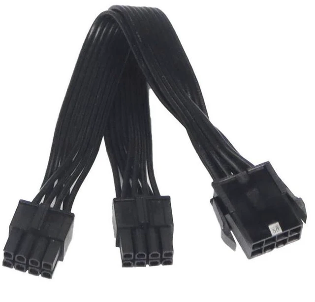 Alt view image 3 of 7 - AJMRTC CPU Power Y Splitter Cable, 8Pin to Dual 8Pin CPU 12V Motherboard Power Adapter Extension Cord 20cm, 1 to 2 CPU 8 Pin Splitter Wire for Desktop PSU Motherboard Power Supply Expansion