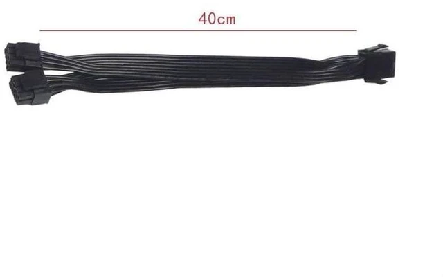 Alt view image 7 of 7 - AJMRTC CPU Power Y Splitter Cable, 8Pin to Dual 8Pin CPU 12V Motherboard Power Adapter Extension Cord 40cm, 1 to 2 CPU 8 Pin Splitter Wire for Desktop PSU Motherboard Power Supply Expansion