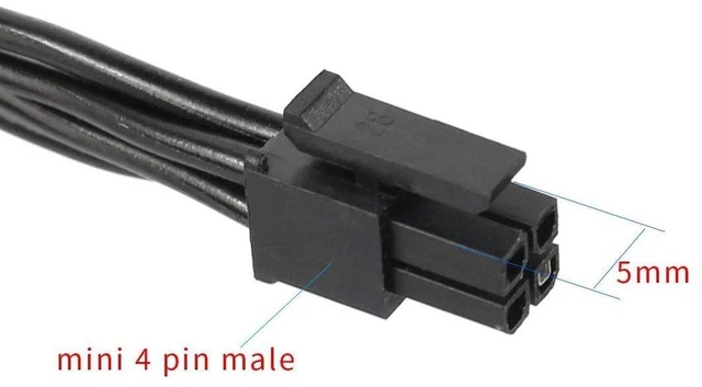 Alt view image 3 of 4 - AJMRTC Mini 4 Pin to SATA SSD Power Cable 45cm Type2, 4P to 1/2 SATA PSU Expansion Cord for Lenovo M410 M415 M425 B415 M610 M710 M4200R Motherboard, Desktop Internal Storage Upgrade Wire