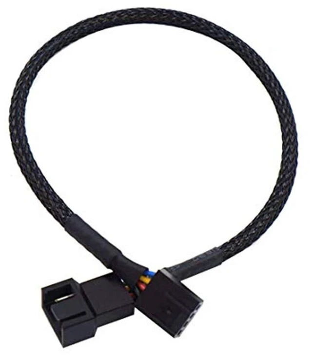 Main image of AJMRTC JMT 3 Pack 4-Pin PWM Fan Splitter Cable, Braided Sleeved CPU Fan Y Splitter Power Extension Cord, 1 to 1 Converter Adapter for PC ATX Case 4Pin & 3Pin Computer Cooling Fans