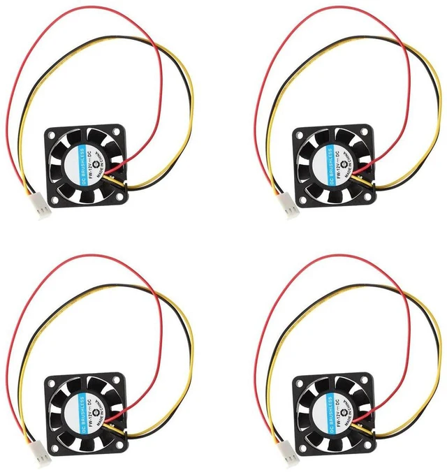 Main image of AJMRTC 4 Pack 4010 DC Cooling Fan 40x40x10mm 12V 3Pin Mini Computer CPU Cooler Fan, Small 40mm x 10mm Case Cooling Fan for PC, 3D Printer, Electronics Cooling Replacement