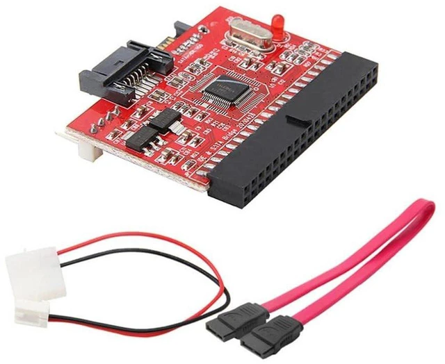 Alt view image 2 of 7 - AJMRTC 2 in 1 IDE to SATA Converter Adapter Cable, SATA to IDE Bidirectional Chip Connector, Supports IDE Hard Drive and SATA HDD SSD for Desktop PC Internal Storage Conversion