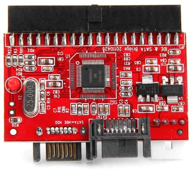 Alt view image 4 of 7 - AJMRTC 2 in 1 IDE to SATA Converter Adapter Cable, SATA to IDE Bidirectional Chip Connector, Supports IDE Hard Drive and SATA HDD SSD for Desktop PC Internal Storage Conversion