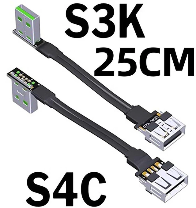 Alt view image 7 of 7 - AJMRTC JMT USB 2.0 Type A Male to Type A Female Extension Cable, 15cm Short USB2.0 Extender Power & Data Transfer Cord, Model S4C-S3K for PC, Laptop, USB Peripherals Connection