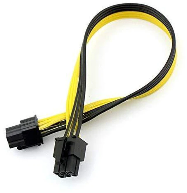 Alt view image 2 of 6 - AJMRTC PCI-E 6P Male to 6Pin Male Graphics Card Power Cable, 18AWG PCI-Express GPU Mining Extension Wire, DIY BTC Miner Power Cord, Available in 1/2/4/10 Packs (1 PCS)