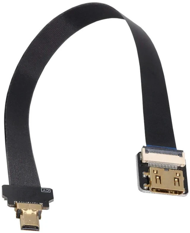 Alt view image 6 of 6 - AJMRTC FPC Flat Extension Cable, Mini HDMI Female to Micro HDMI Male 1080P FPV Video Ribbon Cord, Ultra-Thin Flexible HDMI Cable for Multicopter, Gimbal & Aerial Photography HDTV Transmission