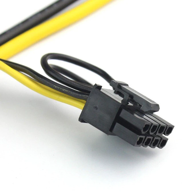Alt view image 5 of 5 - AJMRTC 8Pin GPU Power Supply Cable, 1 to 3 6P+2P Video Card Miner Adapter Wire, 12AWG+18AWG Mining Extension Cable for Graphics Card Mining Rig (1 Piece)