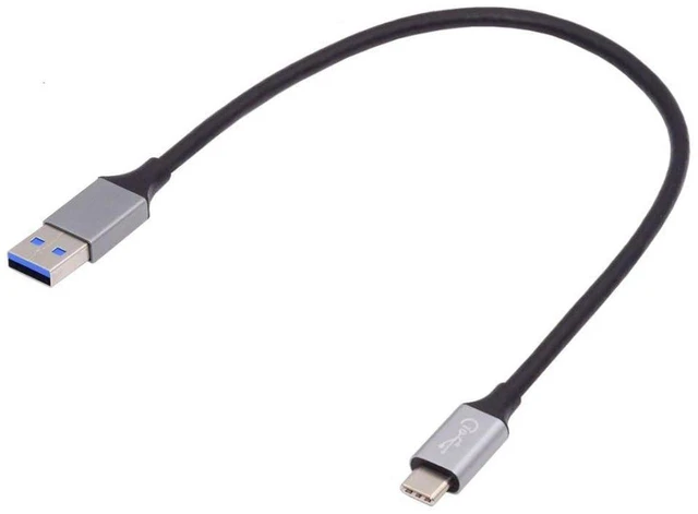 Alt view image 5 of 7 - AJMRTC USB A to USB C Cable, USB 3.1 Gen 2 10Gbps Data & 15W 5V3A Fast Charging Cord, 0.3M Short Type-A Male to Type-C Male Extension Cable for Phones, Portable SSD, Laptops