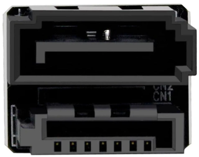 Alt view image 3 of 3 - AJMRTC Mainboard SATA Adapter 6Gbps, 7Pin SATA Female to Male 180 Degree Angled Connector, Single SATA Port Interface Converter for Desktop PC Motherboard SATA Hard Drive SSD Internal Storage Connecti