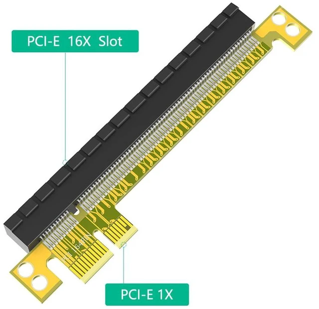 Alt view image 6 of 7 - AJMRTC PCI-E Express 16X to 1X Riser Card Adapter, PCIe 16X Male to 1X Female Extension Converter, PCI Express 16X to 1X Slot Riser Card for Graphics Card Mining, Desktop PC GPU Expansion Connection