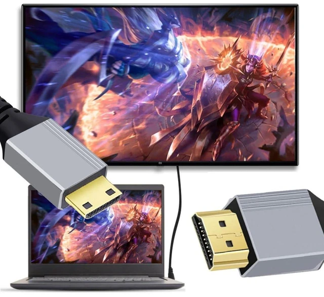 Alt view image 2 of 7 - AJMRTC HDMI 2.0 Cable, HDMI Male to Mini HDMI Male 4K@60Hz Ultra High-Speed Cord, Gold-Plated Nylon Braided HDMI to Mini HDMI Cable 3.28FT/1.0M for TV, Monitor, Computer, Camera Audio Video Transmissi