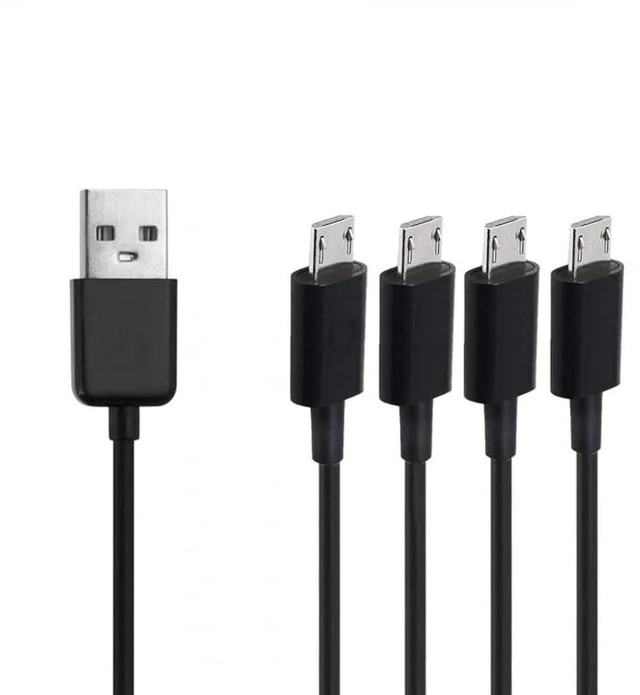 Main image of AJMRTC Micro USB Splitter Cable, 4-in-1 Multi Micro USB Charging Cord, USB 2.0 Male to 4×Micro USB Female Splitter Charging Cable, Multi-Port Power Supply Wire for Android Phone, Power Bank, Dash Cam