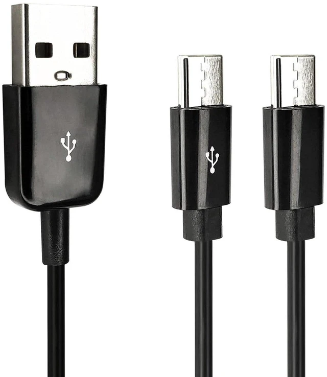 Main image of AJMRTC USB Type C Splitter Charging Cable, 1ft 2 in 1 Multi Charging Cord, USB A Male to 2 x USB-C Female Splitter Cable, Dual Type-C Power Charging Wire for Phone, Power Bank, Earbuds, USB-C Portable