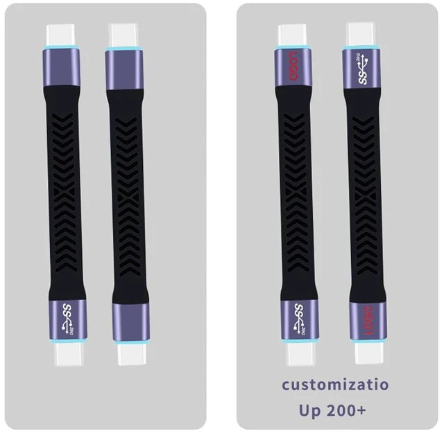Alt view image 3 of 5 - AJMRTC USB C Extension Cable USB3.2 Gen2 Male to Male 40Gbps Data Transfer Fast Charging Cord, USB-C Male to Male Cable for Laptop, Phone, Tablet, External SSD, Docking Station, Monitor