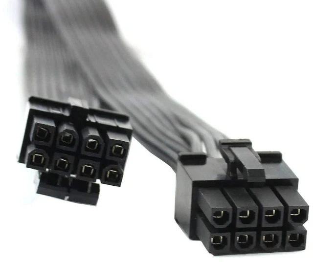 Alt view image 4 of 6 - AJMRTC CPU 8Pin (4+4pin) Modular Power Supply Graphics Cable, 18AWG 70cm CPU Power Cord Replacement for Great Wall Dragon 1250W Modular PSU, CPU 4+4 Pin Power Extension Wire for Desktop Gaming Motherb