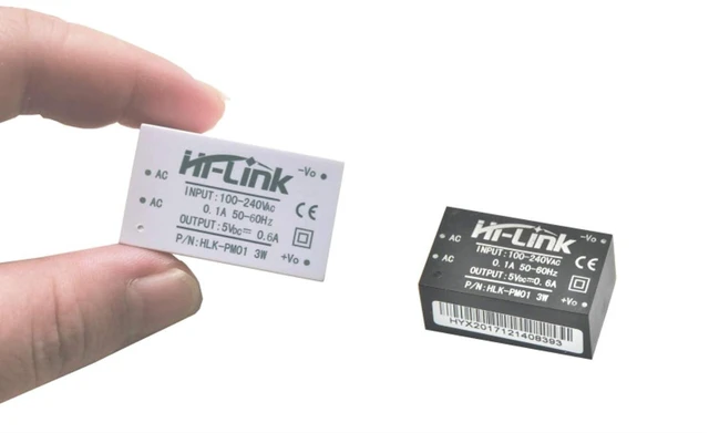 Alt view image 2 of 4 - AJMRTC HLK-PM01 AC-DC Isolated Power Supply Module, 85-264V AC to 5V DC 3W 600mA Step Down Converter, Mini Size Switching Power Module for Smart Home, IoT, MCU Sensor DIY Projects, Black