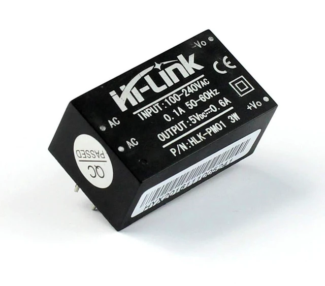 Alt view image 3 of 4 - AJMRTC HLK-PM01 AC-DC Isolated Power Supply Module, 85-264V AC to 5V DC 3W 600mA Step Down Converter, Mini Size Switching Power Module for Smart Home, IoT, MCU Sensor DIY Projects, Black