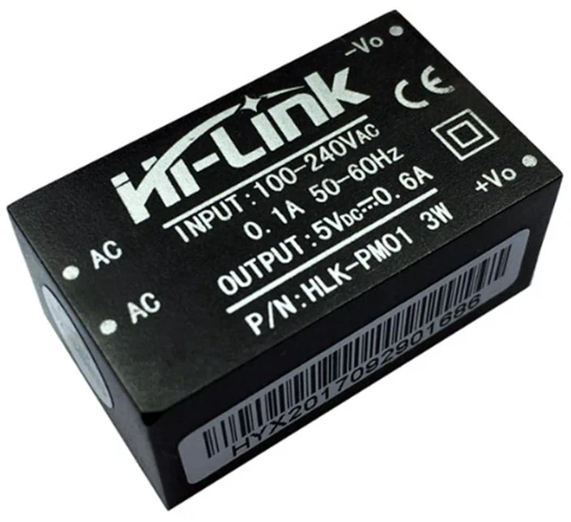 Alt view image 3 of 5 - AJMRTC HLK-PM01 AC-DC Isolated Step Down Power Supply Module, 85-264V AC to 5V DC 3W 600mA, Mini Switching Power Converter for Smart Home IoT Sensor MCU Electronic Projects, 1 PCS