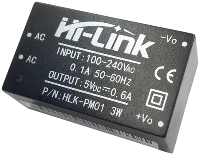 Alt view image 5 of 5 - AJMRTC HLK-PM01 AC-DC Isolated Step Down Power Supply Module, 85-264V AC to 5V DC 3W 600mA, Mini Switching Power Converter for Smart Home IoT Sensor MCU Electronic Projects, 1 PCS