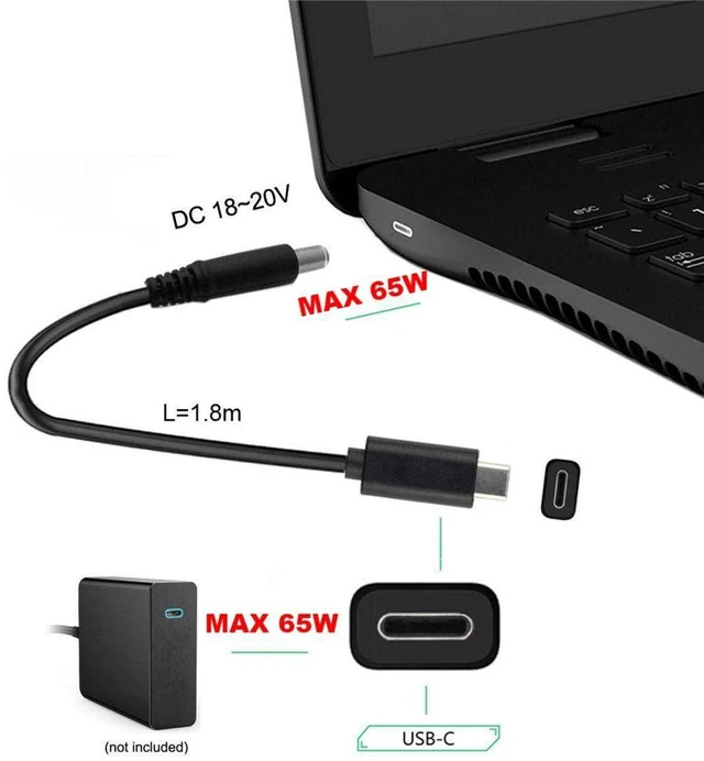 Alt view image 2 of 6 - AJMRTC USB C to DC 5.5x2.5MM PD 65W Fast Charging Power Cable, Type-C PD Trigger Cord, 1.8M/5.91FT DC Power Supply Cable for Laptops, Routers, Monitors and Devices with 5.5*2.5mm DC Jack