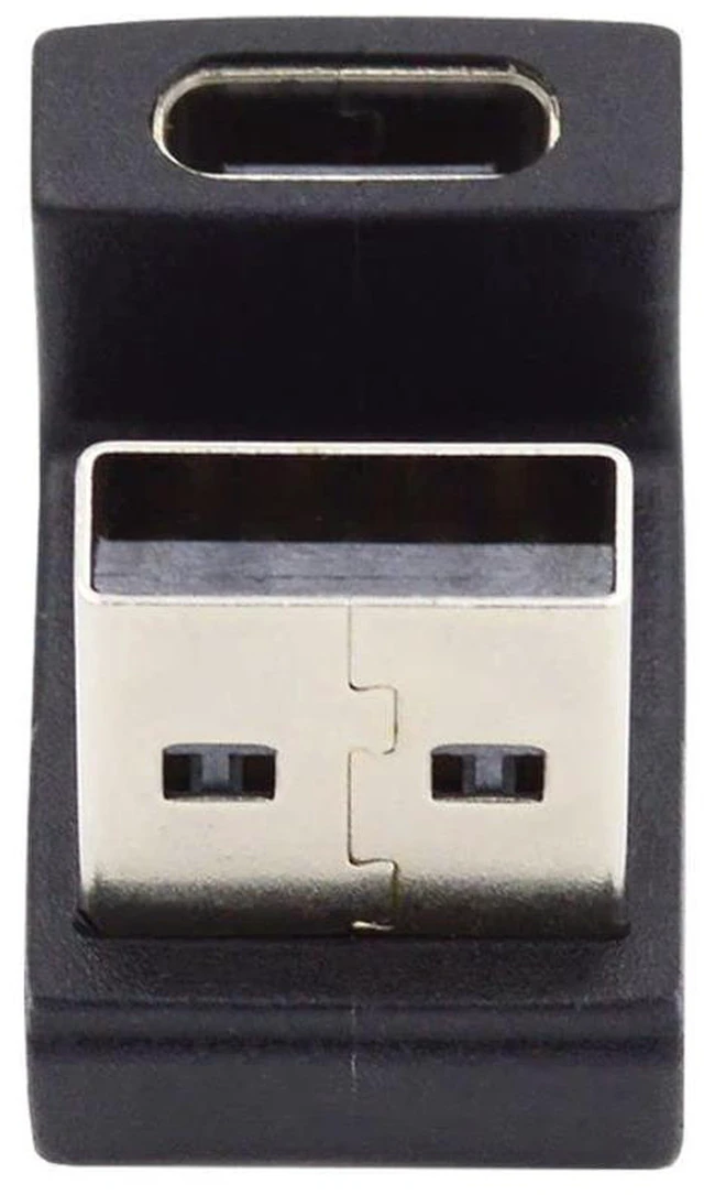 Alt view image 4 of 6 - AJMRTC USB C to USB Adapter, USB 3.0 Male to USB 3.1 Type C Female 180 Degree Up Angled Connector, Upward Bend USB Converter Adapter for Laptops, Tablets, Flash Drives and USB-C Peripherals