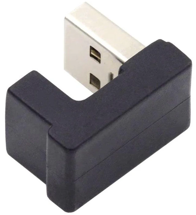 Alt view image 3 of 6 - AJMRTC USB C to USB Adapter, USB 3.0 Male to USB 3.1 Type C Female 180 Degree Up Angled Connector, Upward Bend USB Converter Adapter for Laptops, Tablets, Flash Drives and USB-C Peripherals
