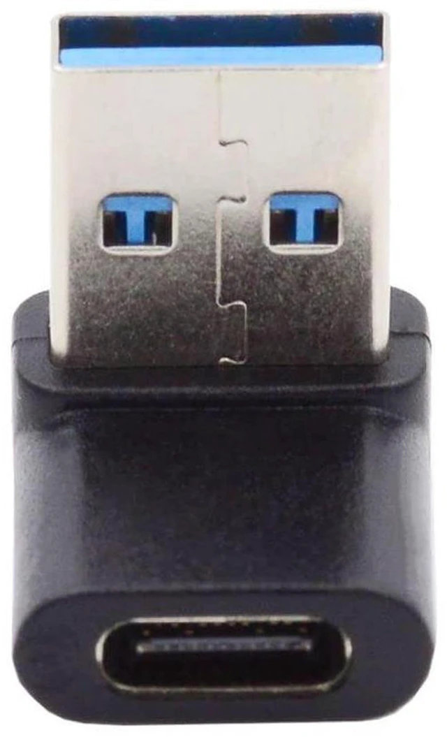 Alt view image 2 of 6 - AJMRTC USB C to USB Adapter, USB 3.0 Male to USB 3.1 Type C Female 90 Degree Down Angled Connector, Downward Right Angle USB Converter Adapter for Laptop, Tablet, Flash Drive and USB-C Peripherals