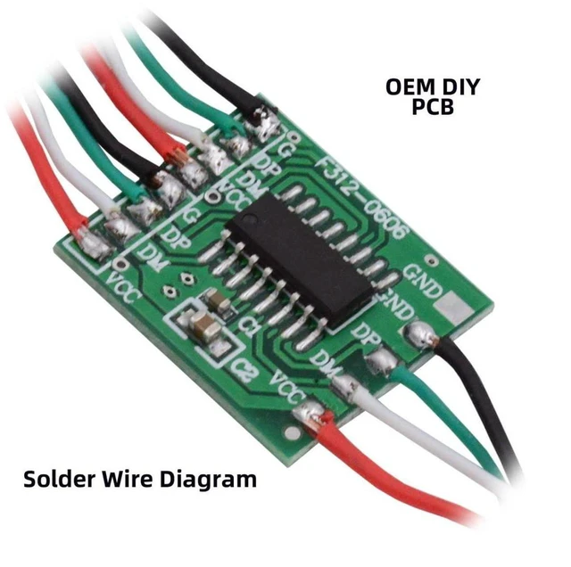 Alt view image 7 of 7 - AJMRTC 2 Pack USB 2.0 HUB 1 to 2 Splitter DIY Solder Cable Adapter, USB 2.0 1-In 2-Out Breakout Board with Strain Relief, Fits OD 3.0mm Cable for Electronic DIY Project, Cable Modification, Internal