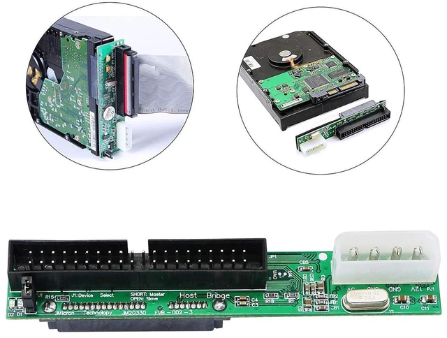 Alt view image 4 of 7 - AJMRTC SATA Female to 40 Pin Male 3.5 Inch IDE PATA Adapter Converter, IDE to SATA Hard Drive Interface for Desktop PC, Connect Old 3.5" IDE HDD to SATA Motherboard for Storage Upgrade