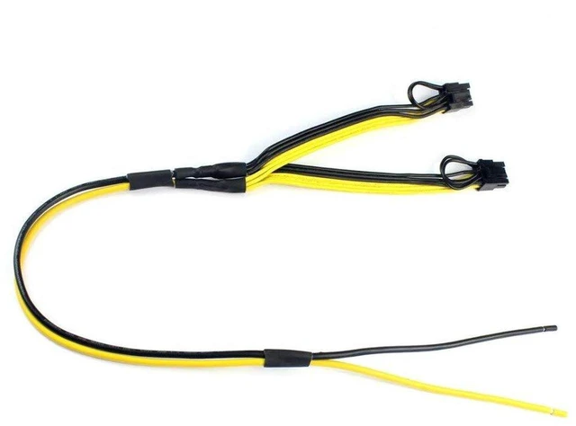 Alt view image 4 of 7 - AJMRTC PCIe Graphics Card Power Cable, Dual 8Pin 6+2Pin Splitter Cord, 12AWG+18AWG GPU Video Card Power Wire for Server PSU, PCI Express GPU DIY Power Splitter Cable, 1 Piece