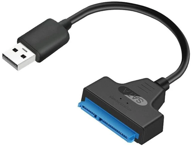 Main image of AJMRTC USB 2.0 to SATA Adapter Converter Cable, USB to 2.5 Inch SATA Hard Drive Connector Cord, Portable SATA to USB 2.0 Cable for 2.5" SATA External HDD SSD, Laptop Storage Data Transfer