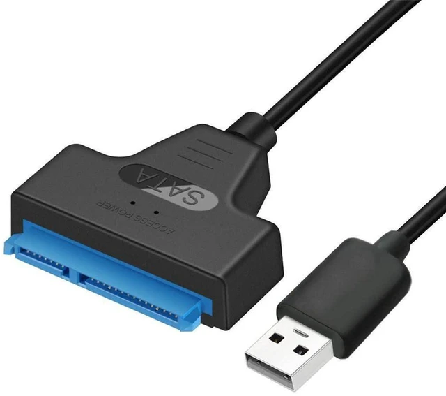 Alt view image 4 of 4 - AJMRTC USB 2.0 to SATA Adapter Converter Cable, USB to 2.5 Inch SATA Hard Drive Connector Cord, Portable SATA to USB 2.0 Cable for 2.5" SATA External HDD SSD, Laptop Storage Data Transfer