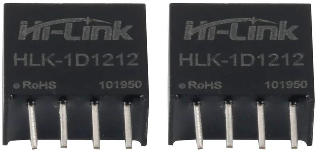 Alt view image 3 of 5 - AJMRTC HLK-1D1212 DC-DC Isolated Power Supply Module, 12V to 12V 1W 84mA Isolation Switching Converter, Intelligent Household DC-DC Step Up Down Power Module for Circuit Projects, 2 Pieces