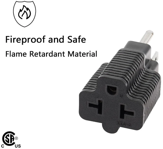 Alt view image 3 of 6 - AJMRTC 4 in 1 15A to 20A Plug Adapter, NEMA 5-15P Male to NEMA 5-15R & 5-20R Female Outlet Converter, 15 Amp to 20 Amp Power Adapter for Household Electrical Equipment